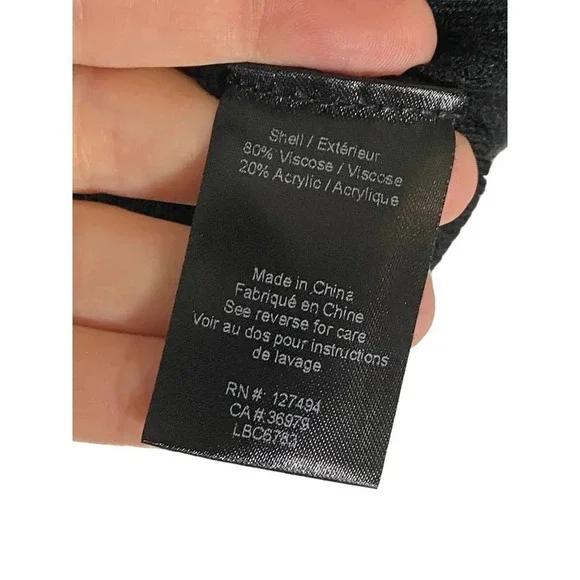 NWT Heartloom Ryder Twist Front V Neck Black Ribbed Sweater-sz Large - Picture 5 of 9